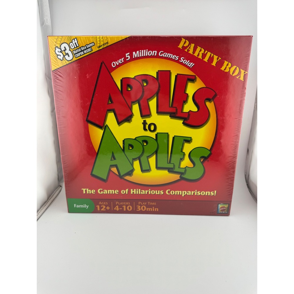 Mattel Games Apples to Apples Party Box‎ Card Game N1384 New Sealed 1000+ Cards